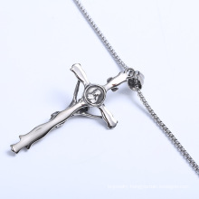 Jewelry Retro Christian Jesus Cross Fashion Stainless Steel Jewelry Titanium Steel Pendant Silver Jewelry Necklace